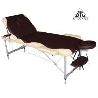 Массажный стол DFC NIRVANA, Elegant PRO, алюм. ножки, цвет коричн. с беж. (Brown/Beige)